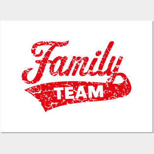 Family Team (Vintage / Red) Posters and Art